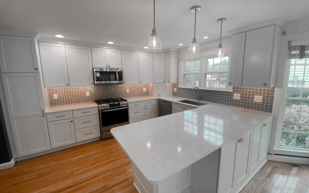 kitchen remodel featuring Koch cabinets in white paint